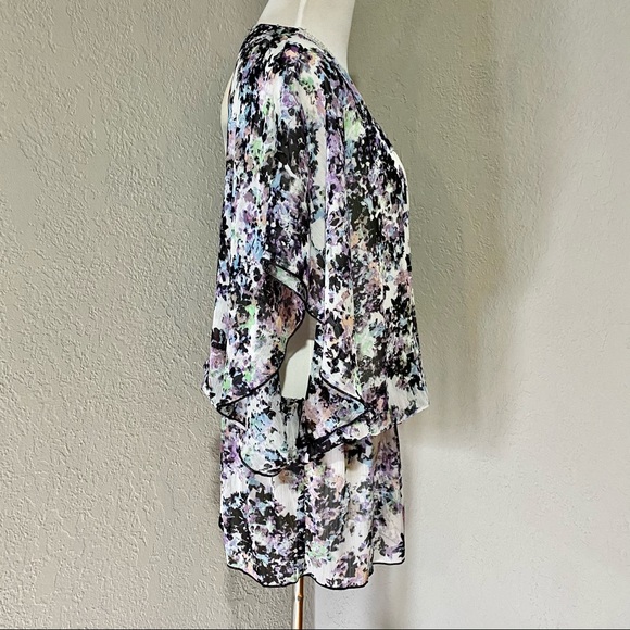 💎HP💎NWT Badgley Mischka Abstract Blouson Coverup, S - Picture 5 of 15